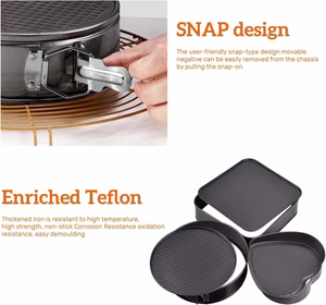 3-Piece Springform Cake Pan Set