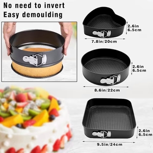 3-Piece Springform Cake Pan Set