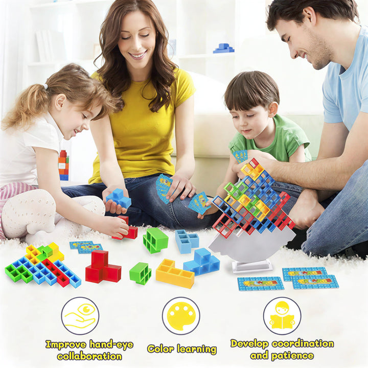 Balance Building Blocks Game – 48 PCS Educational Balance Toy for Kids (3+ Years)