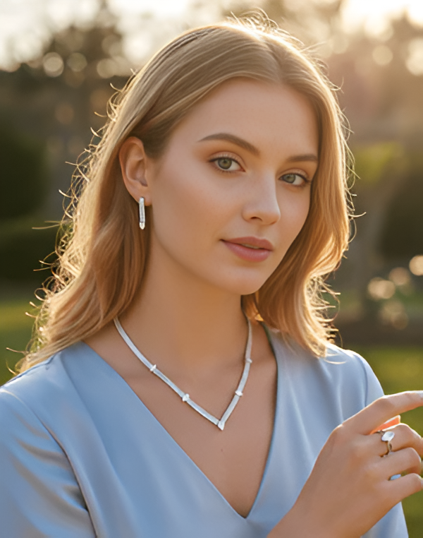 Classic Teardrop Crystal Jewelry Set